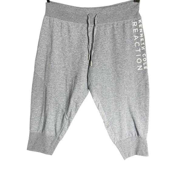Women's Kenneth Cole Reaction Gray Cropped Sweatpants Active Loungewear XL - Picture 1 of 5